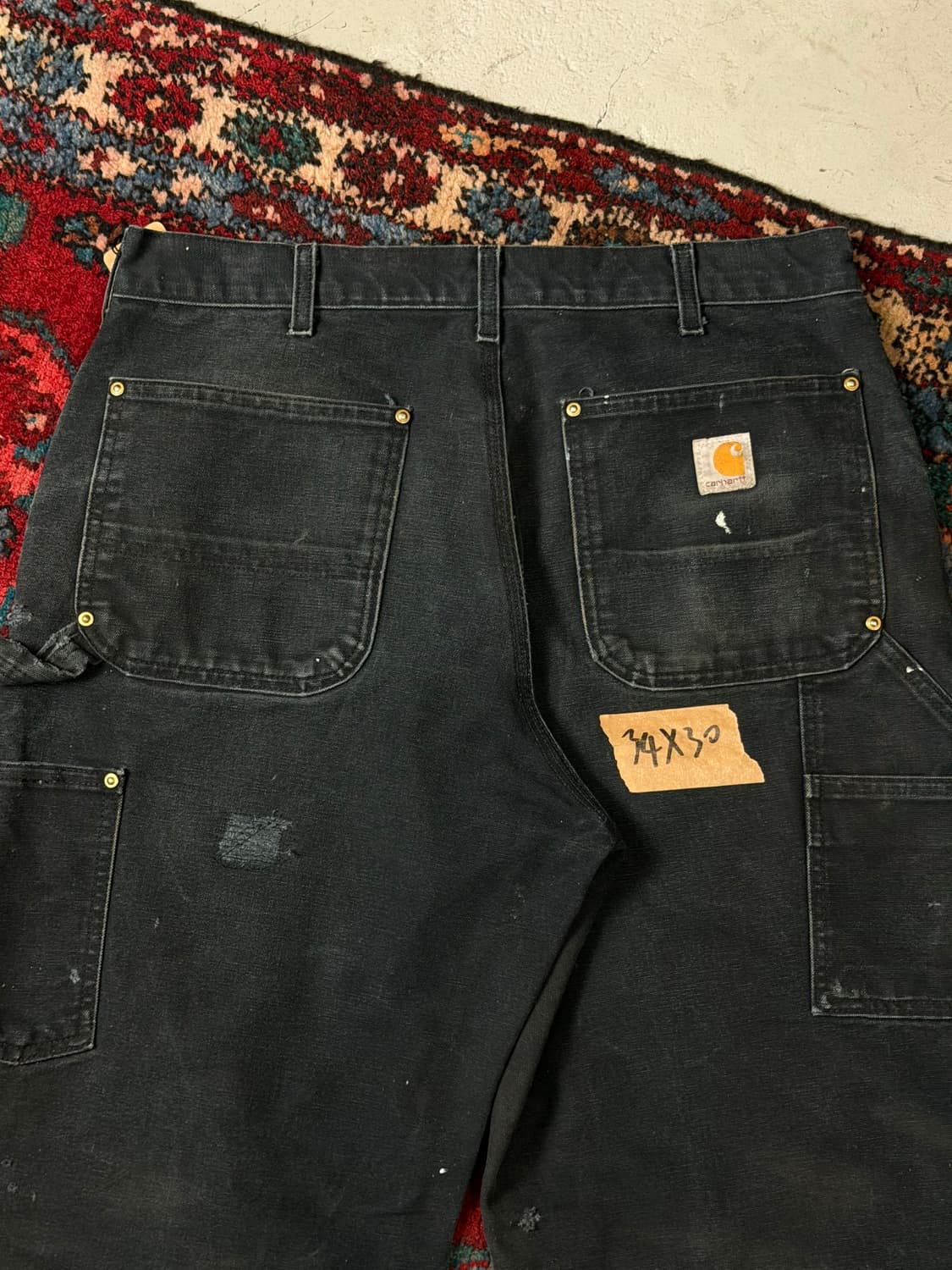 OG USA Made 칼하트 B01 더블니 블랙 칼하트 썩블니 좀비 상품이미지6