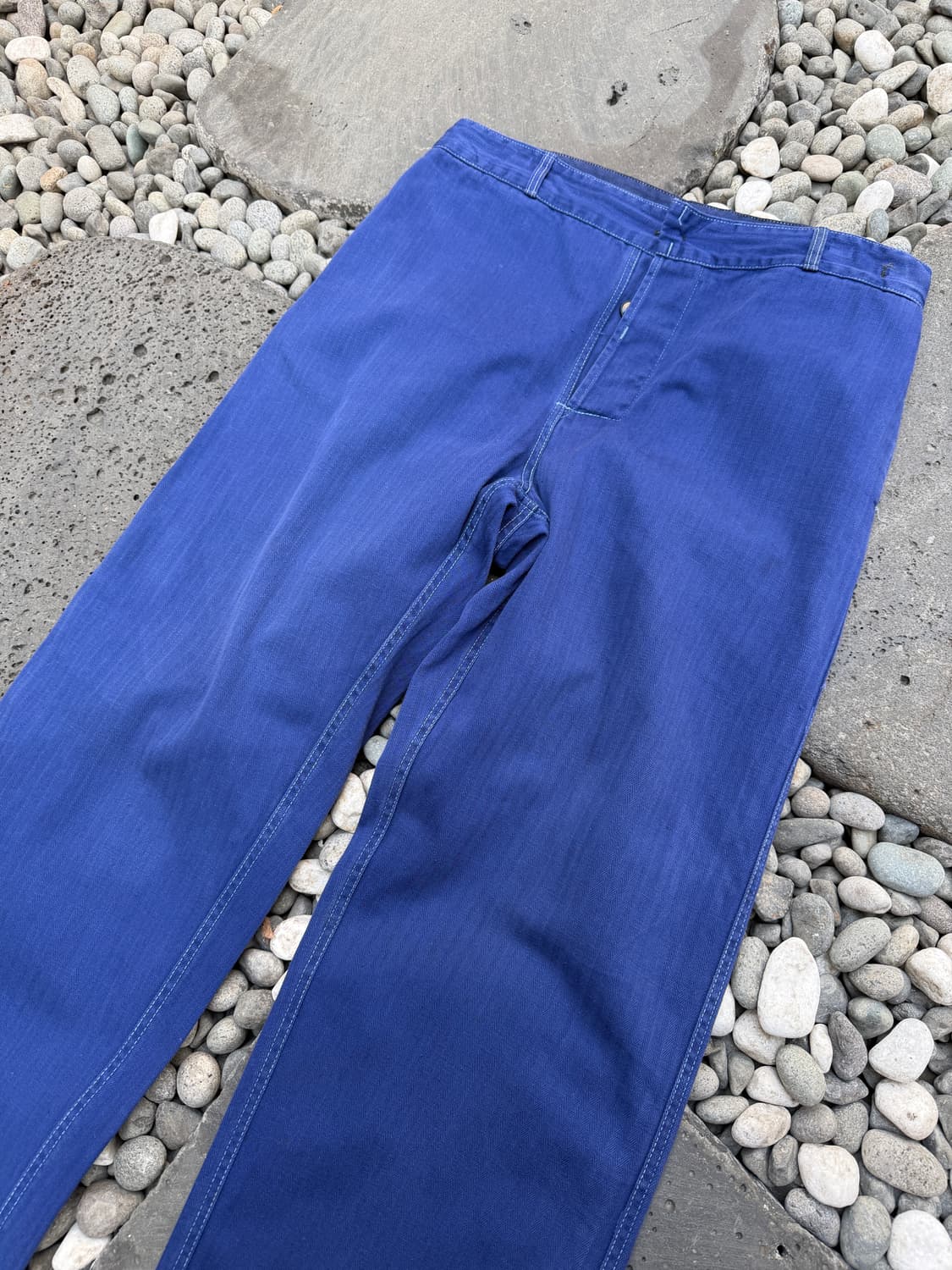 OLD VINTAGE WASHED NAVY HBT 헤링본 프렌치워크팬츠 상품이미지5