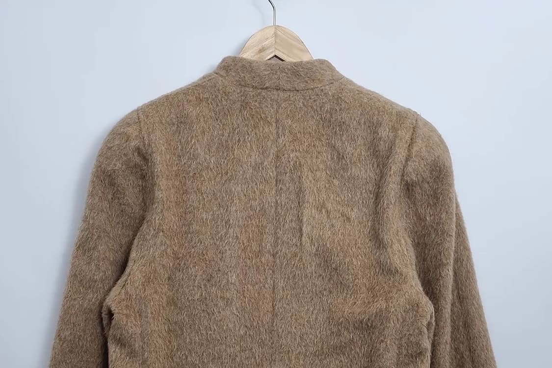 ADDENDA 울 90% 브라운 노카라 오버핏 코트 상품이미지6