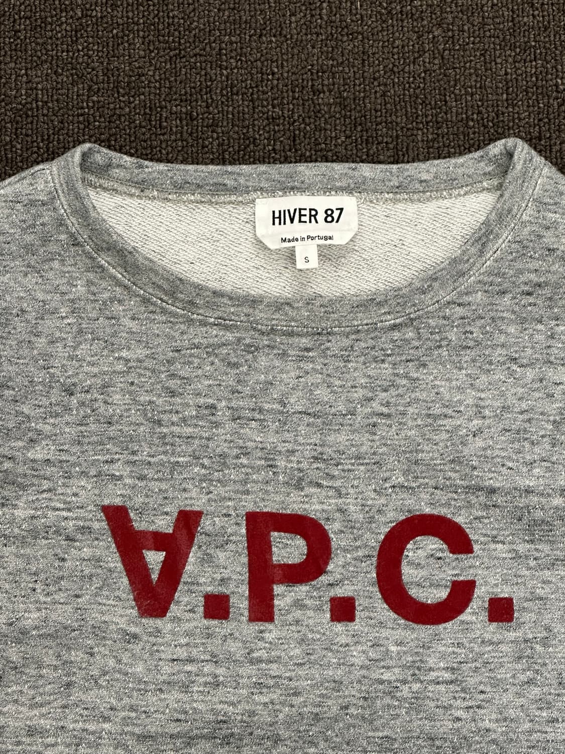 S)아페쎄 빈티지 그레이 크롭 스웻셔츠 상품이미지3