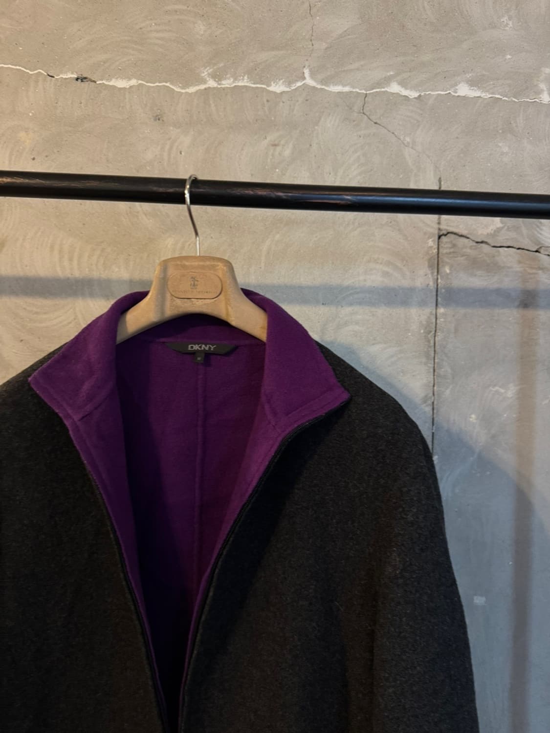 DKNY 투페이스 플란넬 코트 100 상품이미지4