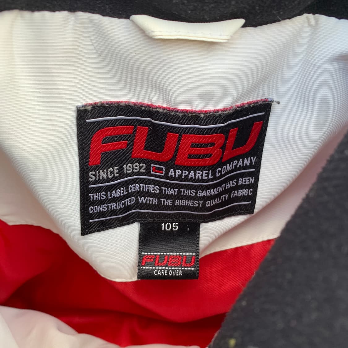 00s FUBU 후부 올드스쿨 화이트 덕다운 패딩 올드스쿨 자켓 105 상품이미지7