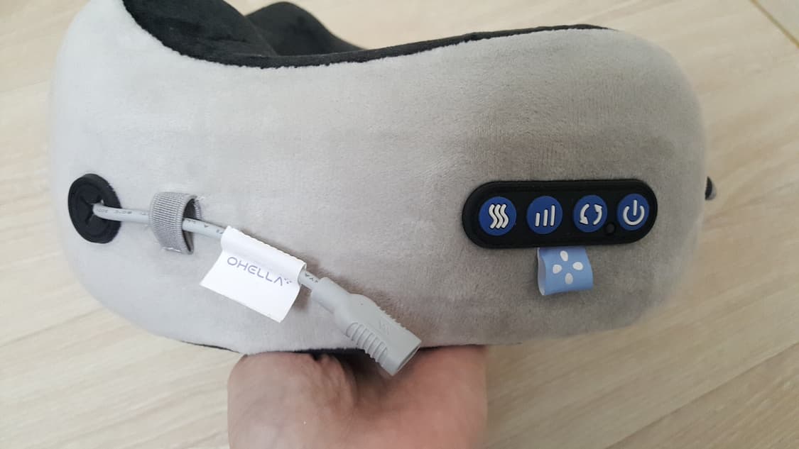 오엘라 무선 휴대 여행용 목베개 마사지기 안마기 그레이 상품이미지8