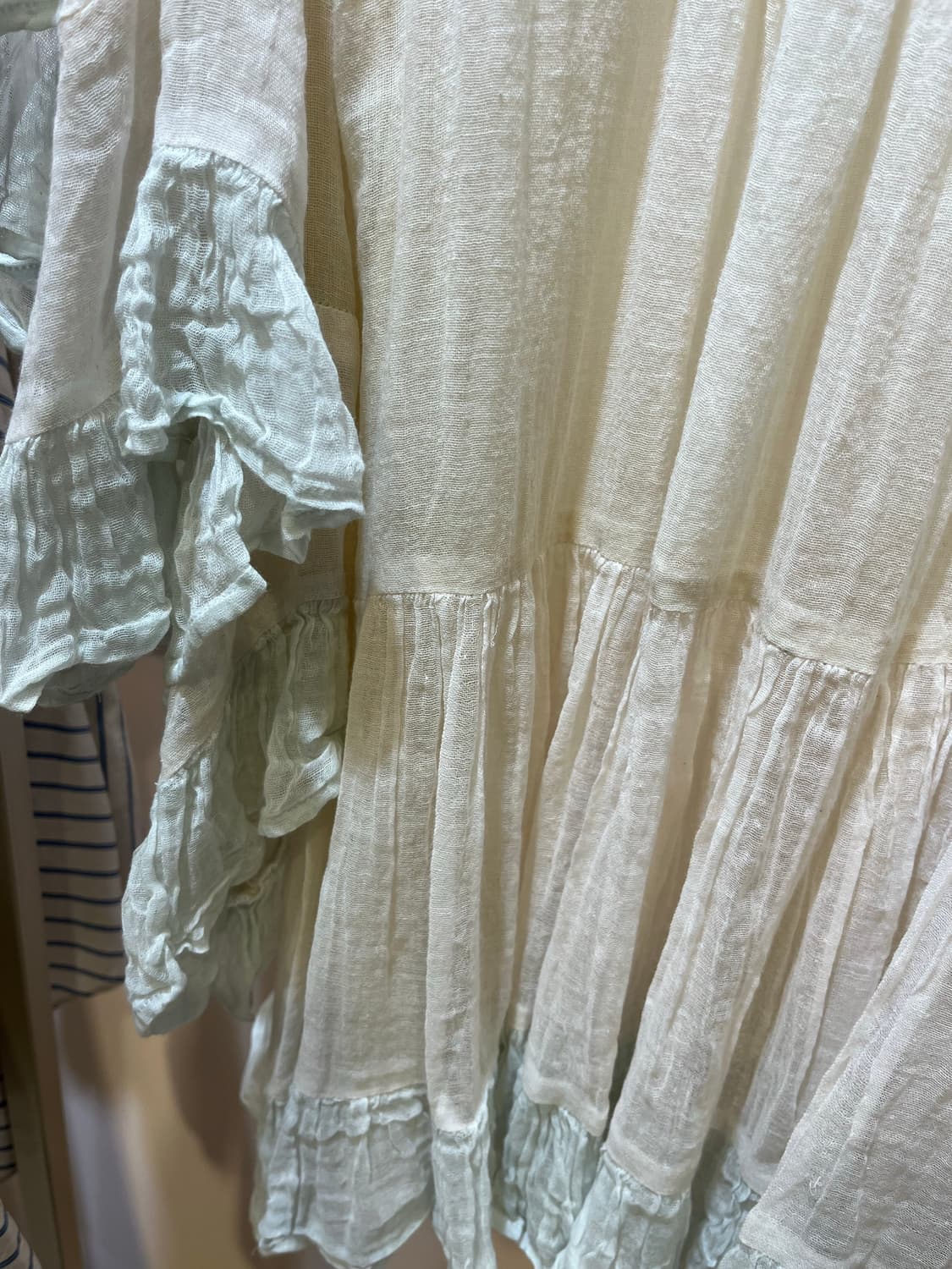 프랑스 거즈면 프릴 탑 상품이미지4