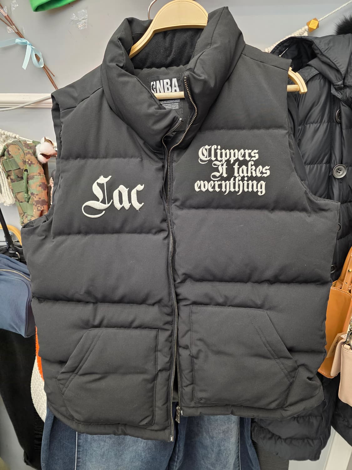 NBA 클리퍼스 패딩 조끼 M 상품이미지2