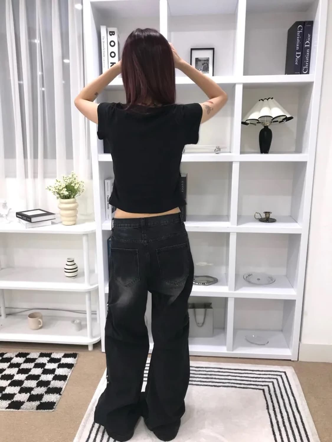 급처)갱갱샵 사이드 스터드 링클 데님 팬츠 바지 s 미스치프 보헤미안서울 상품이미지5