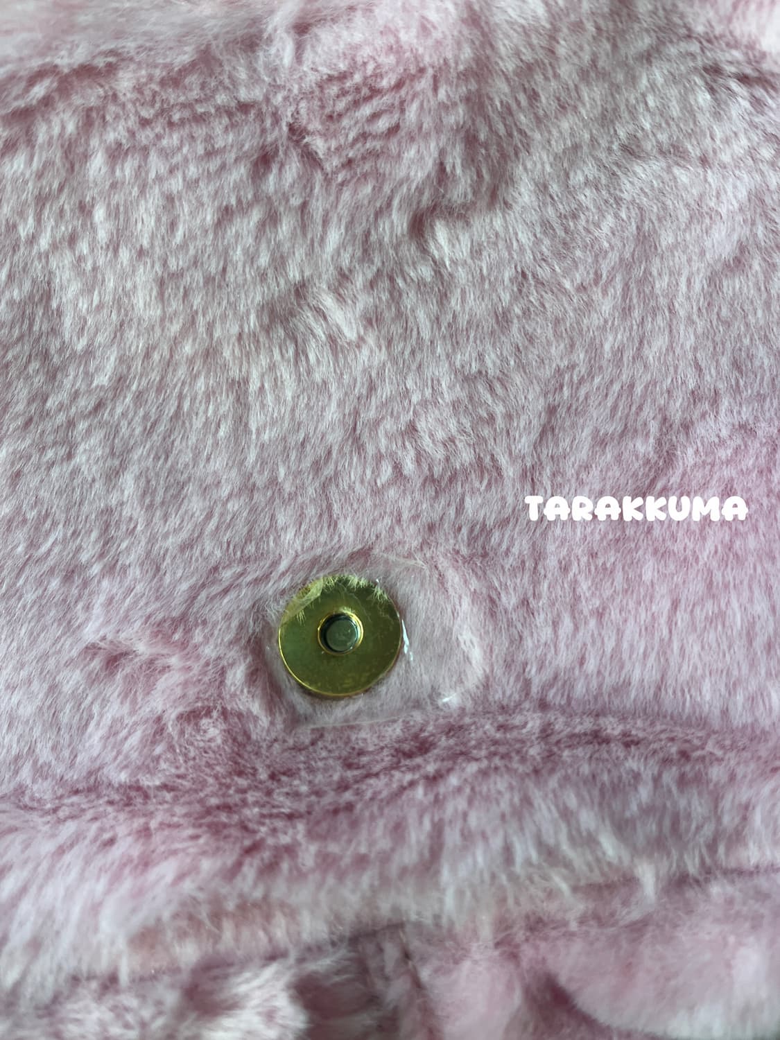 빈티지 히메갸루 핑크 퍼 리본 체인 숄더백 라떼갸루 상품이미지3