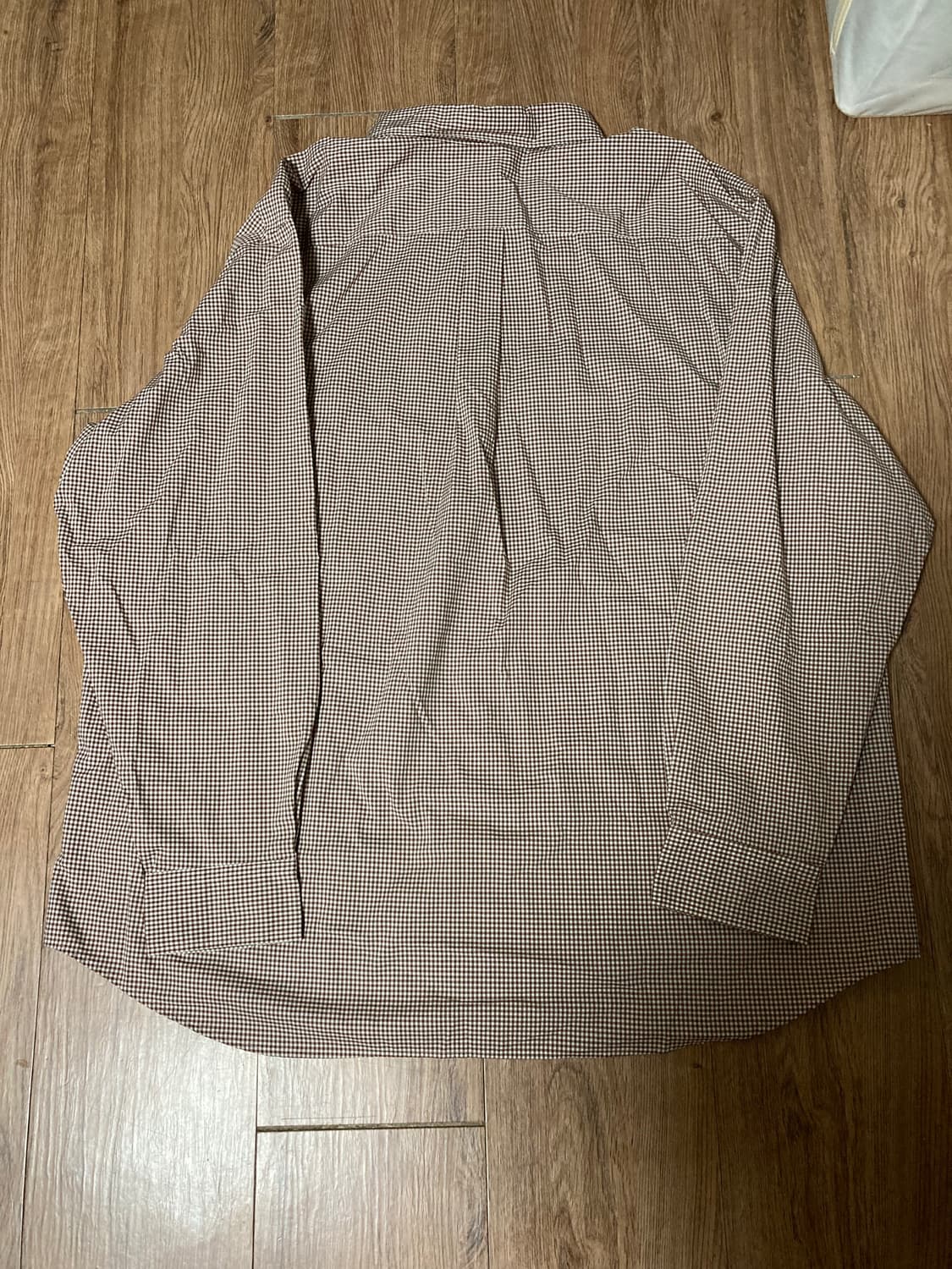 [4XL] 유니클로 오버핏 시티보이 캐쥬얼 체크 셔츠 남방 / 브라운 상품이미지3