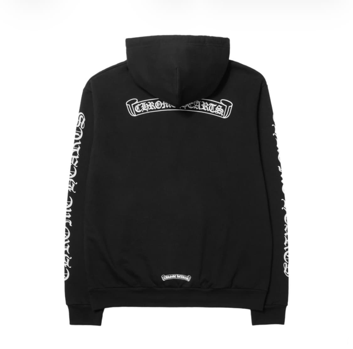 크롬하츠 스크롤 로고 후드 블랙 상품이미지1