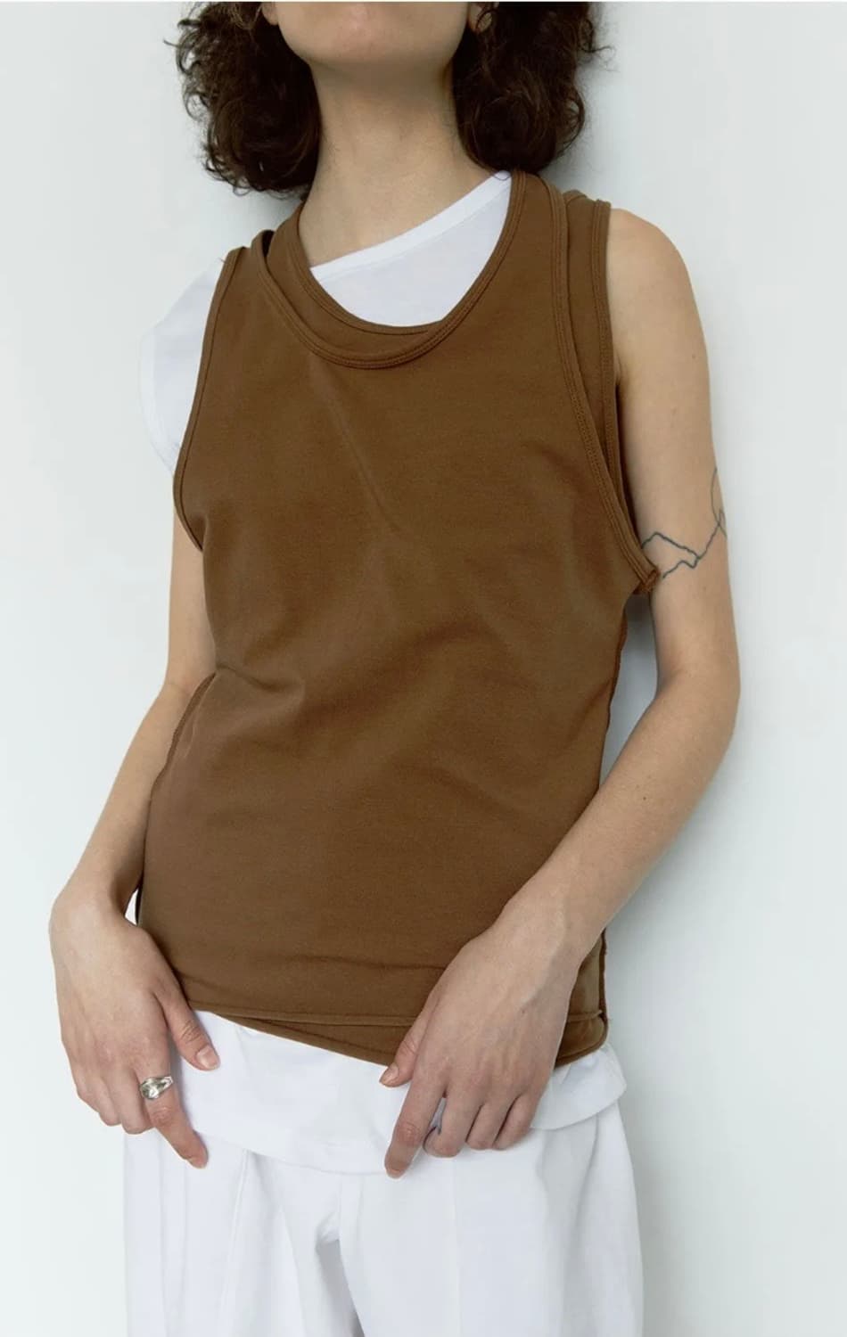 [REPOS] LAYERED SLEEVELESS T -SHIRTS (BR 상품이미지1