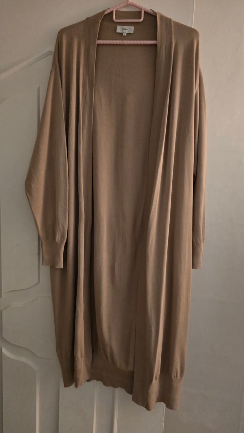 HYKE 하이크 코튼 롱 가디건 베이지 2 상품이미지1