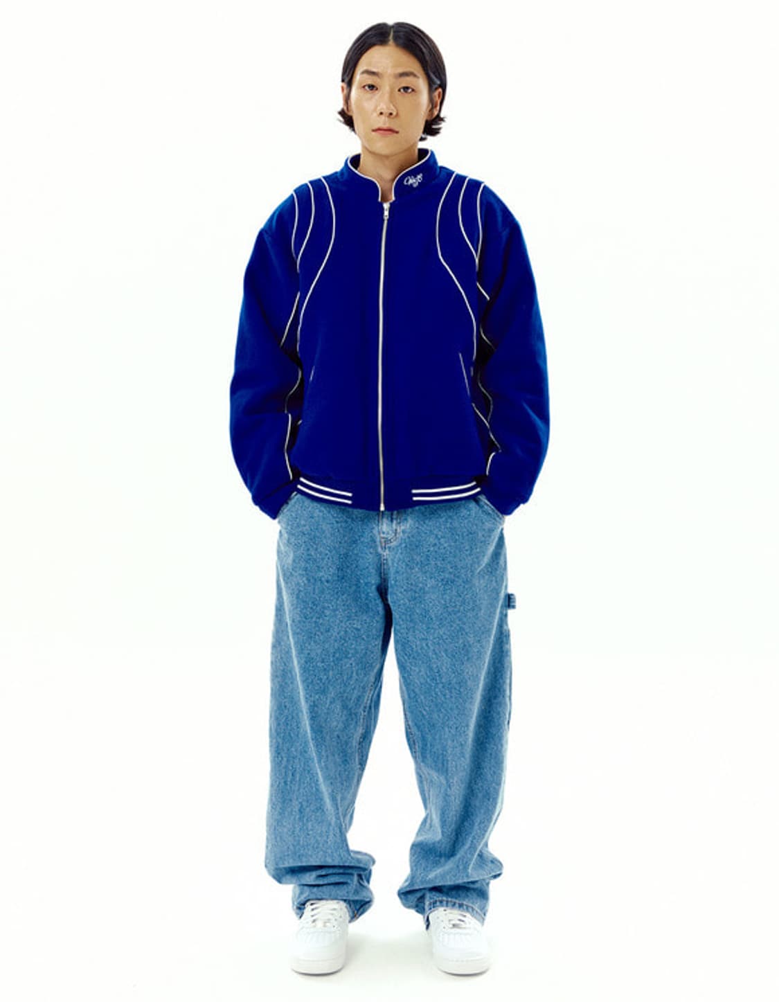 위캔더스 파이프 울 바시티 자켓 L 상품이미지6