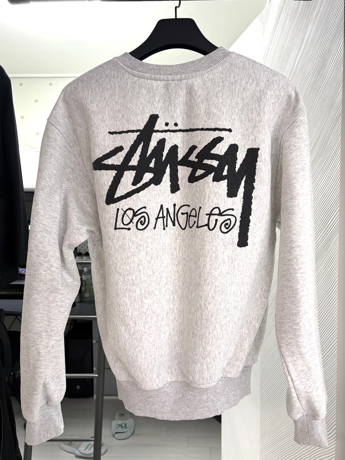 스투시 스탁 LA 크루넥(맨투맨) 애쉬헤더 M 상품이미지2