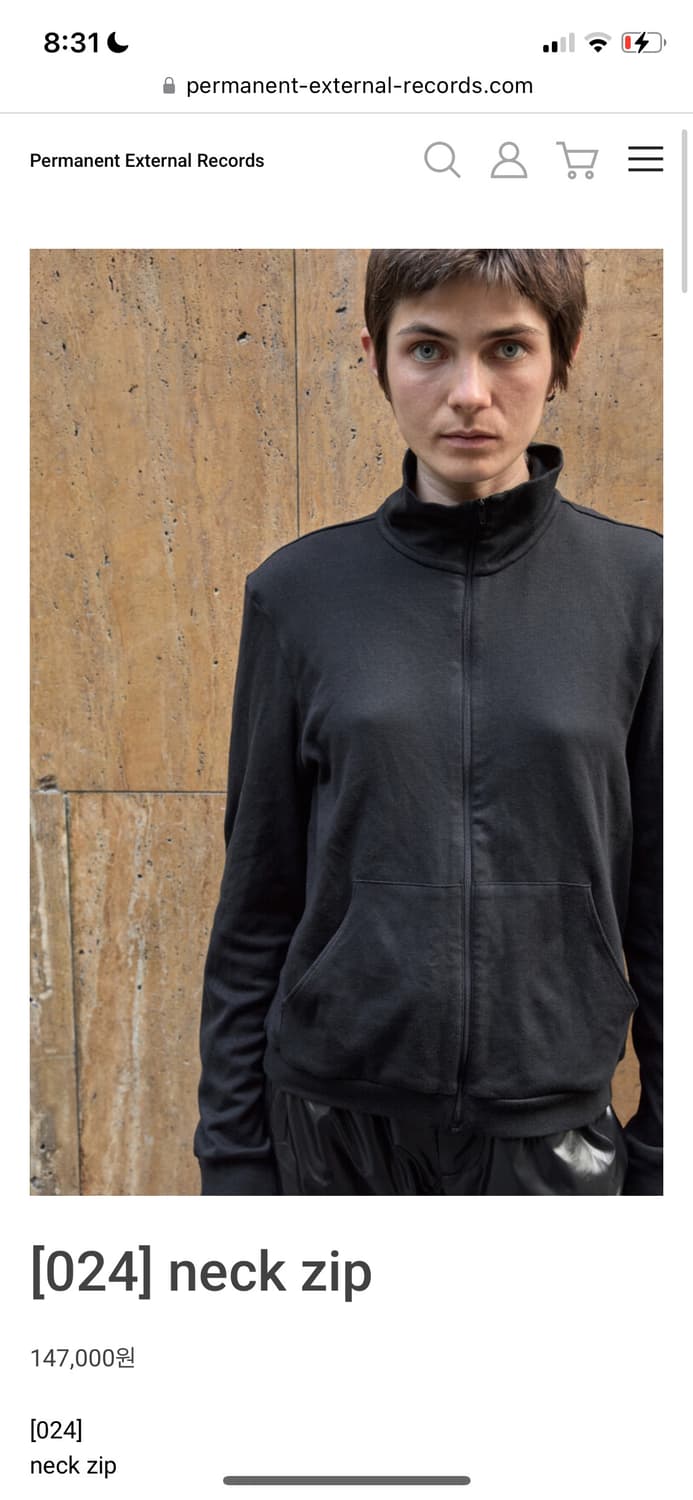 [024] neck zip 0사이즈 상품이미지1