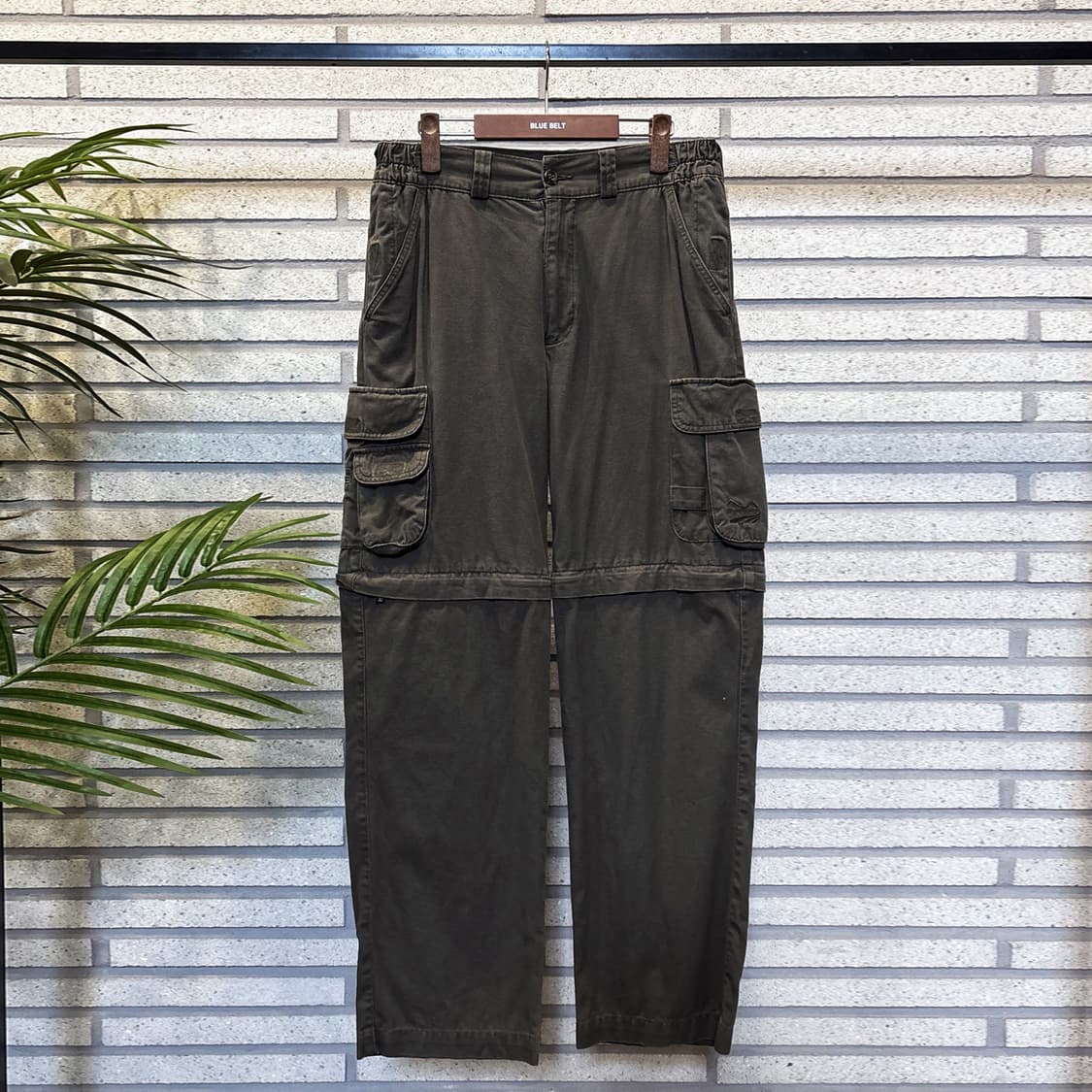 WINDRIVER 아웃도어 컨버터블 카고팬츠 투웨이 유틸포켓 디테일 카키 상품이미지2