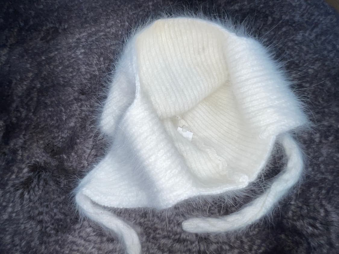 B3shop angora beanie wh 상품이미지4