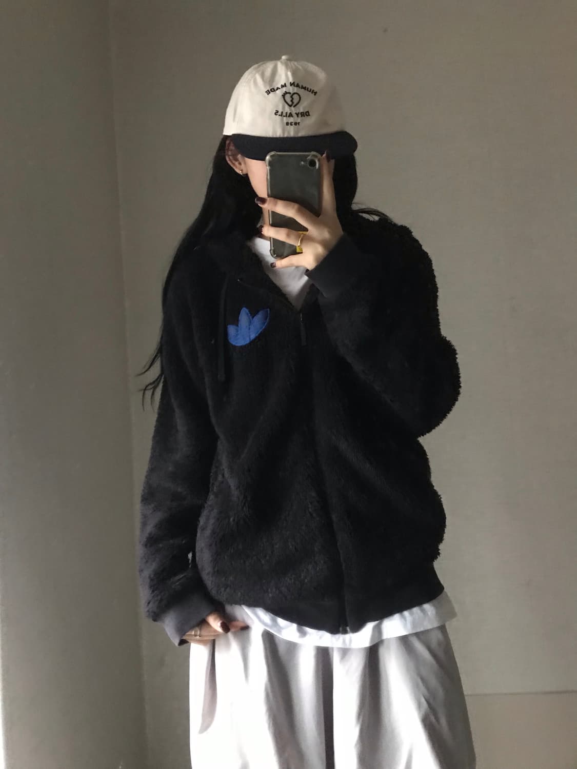 아디다스 블랙 빅로고 후리스 상품이미지2