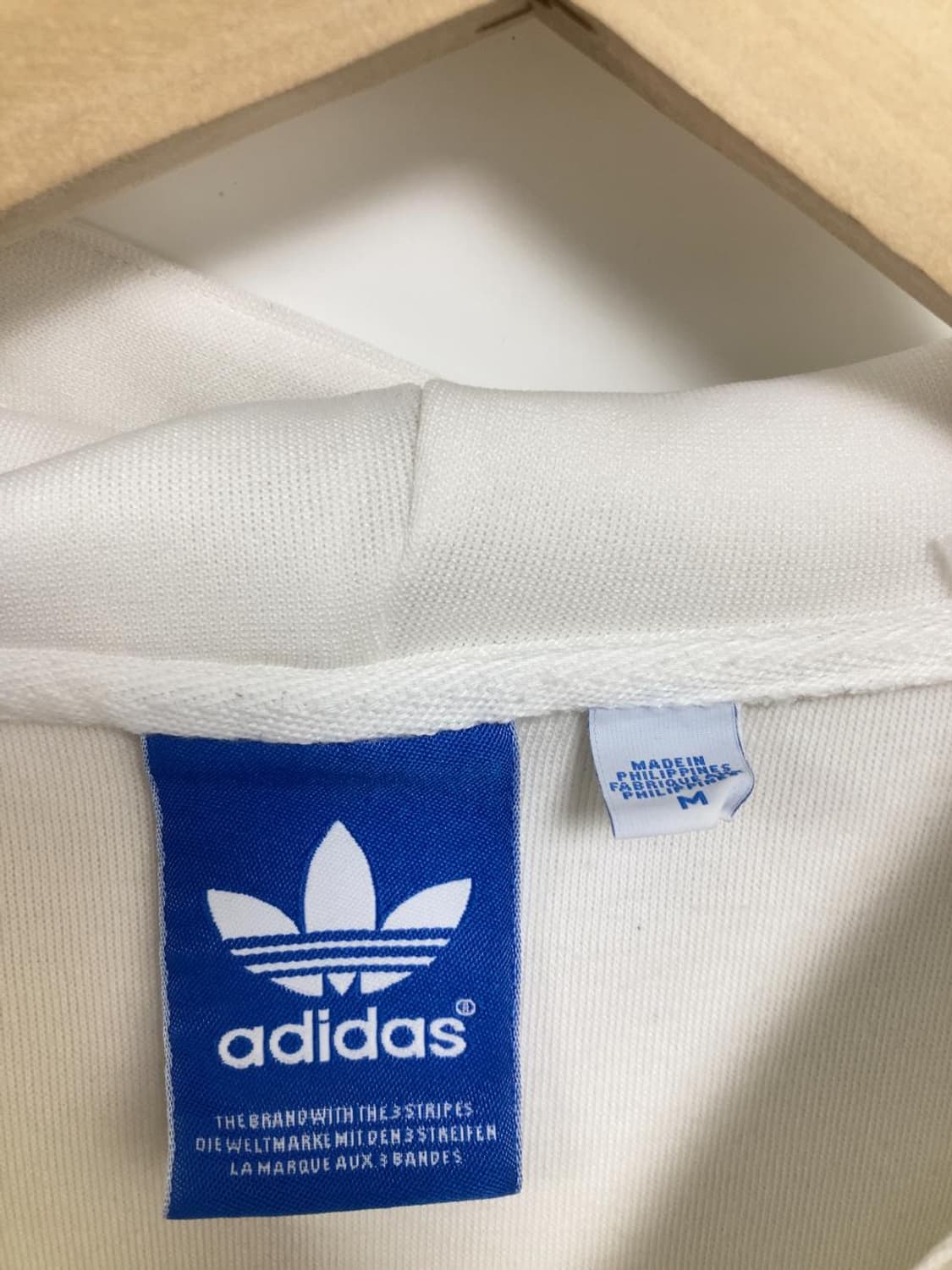 아디다스 화이트 블루 후드 집업 흰파 자켓 져지 트랙탑 상품이미지3