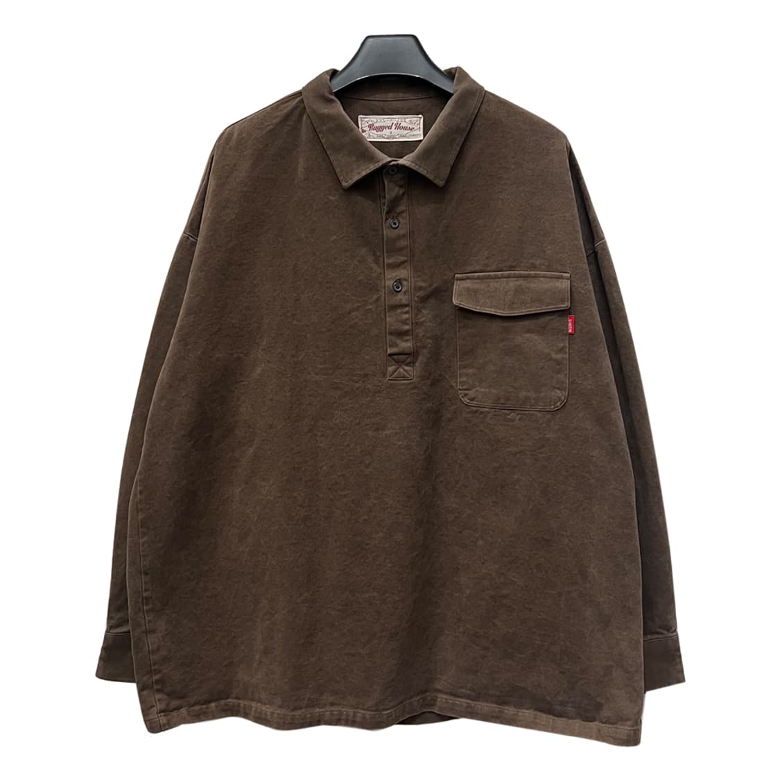 러기드하우스 포켓 반오픈 브라운 셔츠 4~5XL 상품이미지1