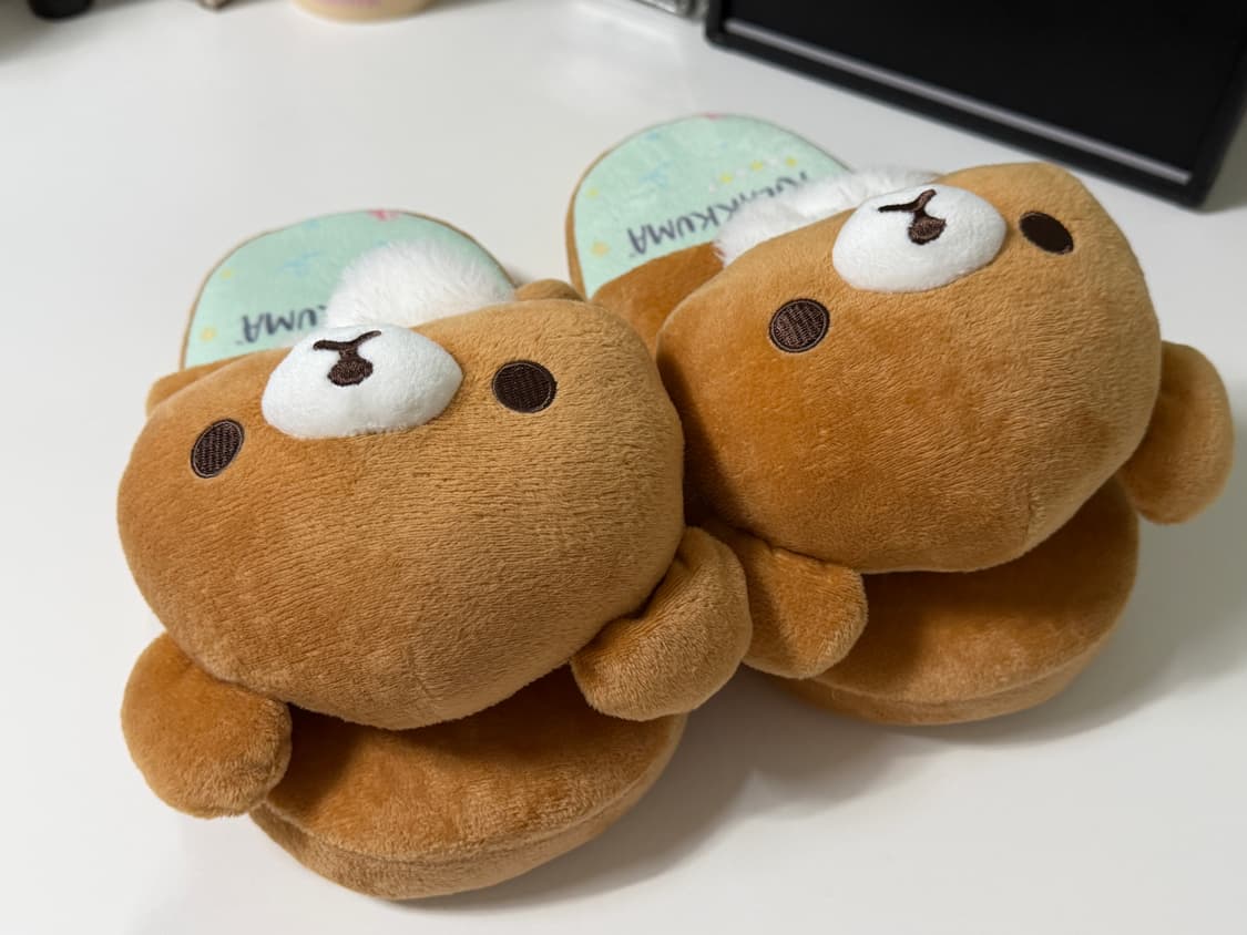 리락쿠마 챠이로이코구마 코구마 룸슈즈 슬리퍼 상품이미지2