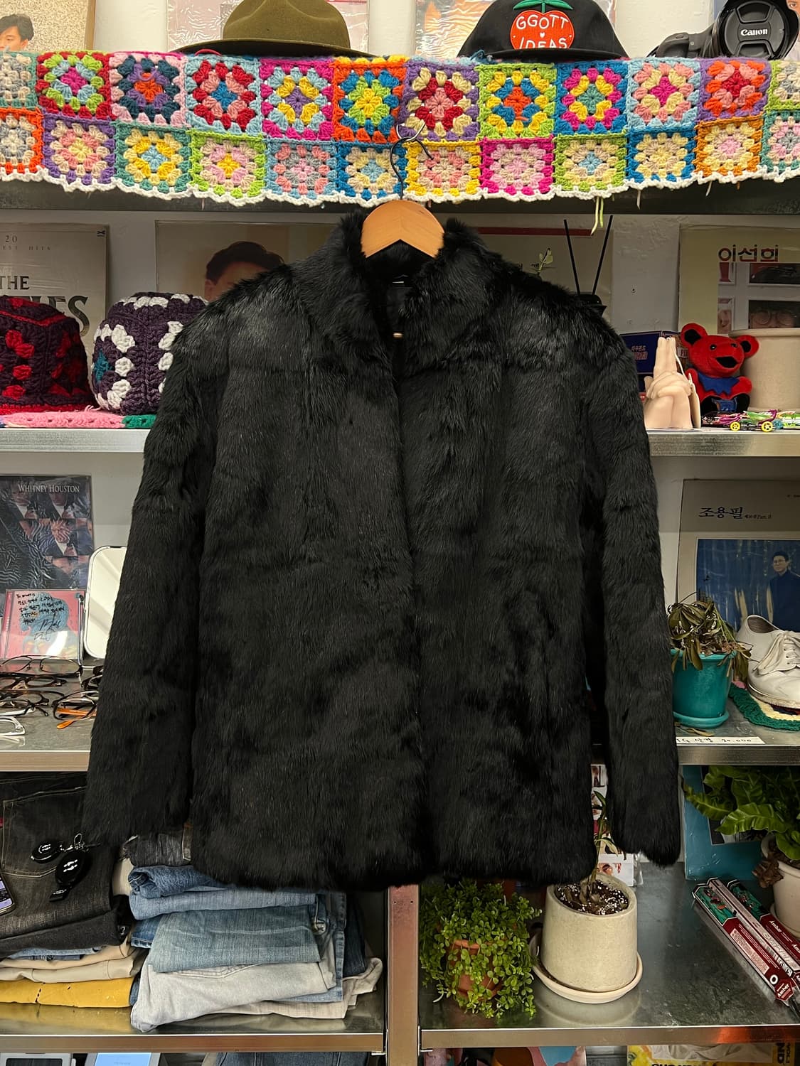 Vintage Black Fur Jacket   상품이미지1