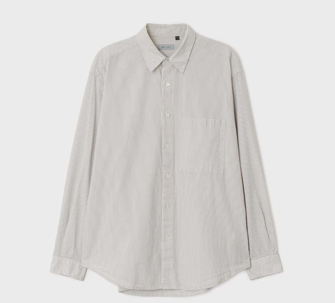 벨리에 다운 타임 치코 셔츠 - 블루 스트라이프 105(05) 상품이미지1