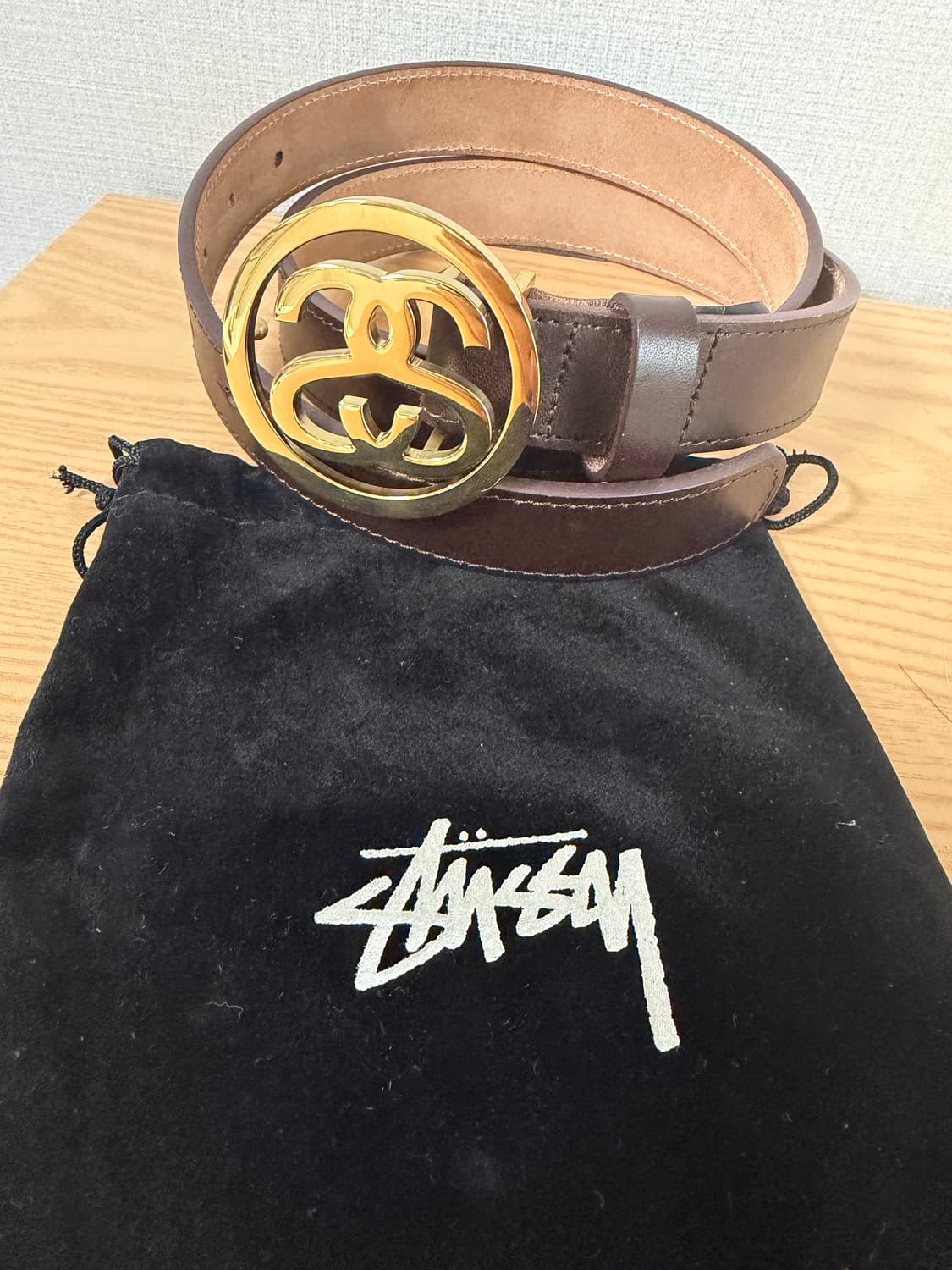 스투시 SS 링크 버클 벨트 브라운 S-M 상품이미지1