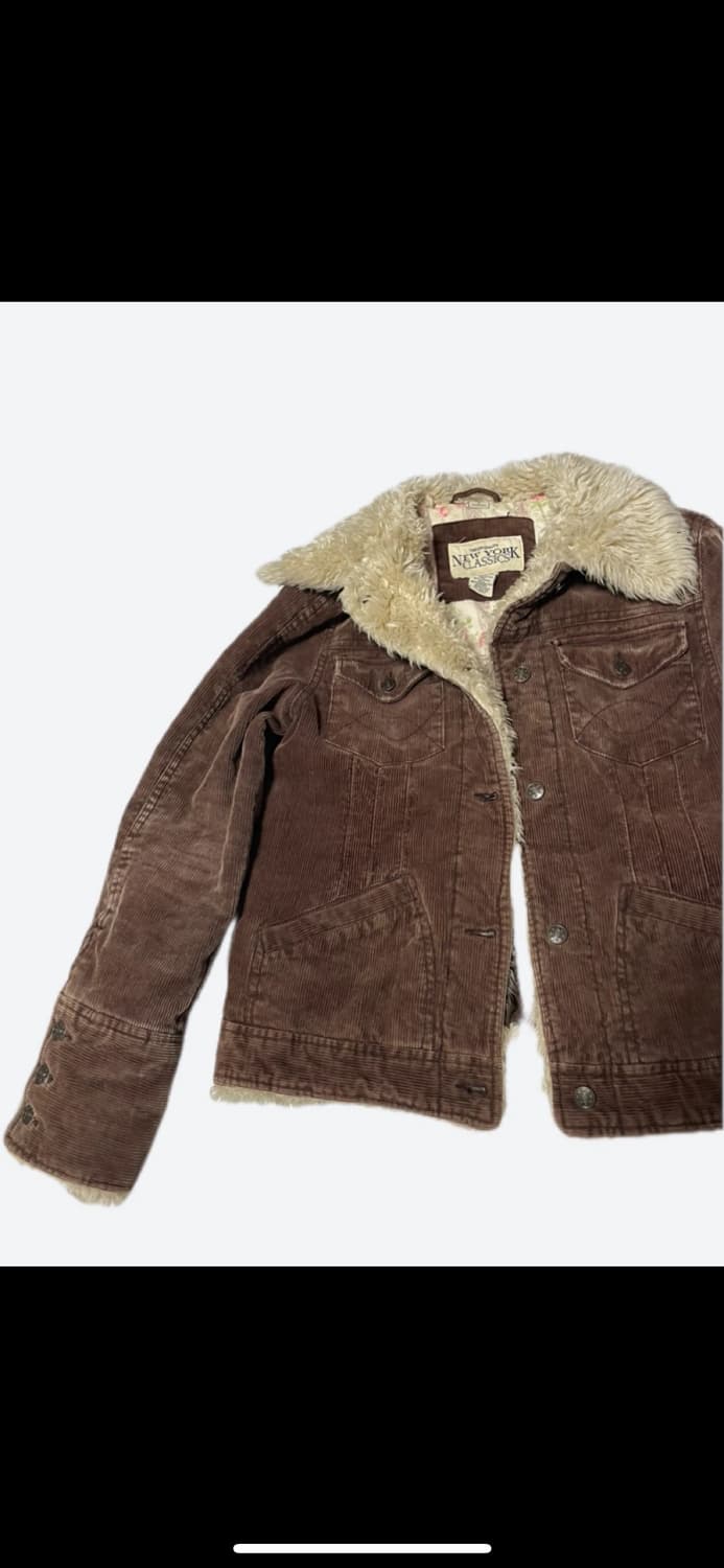 코듀로이 골덴 퍼 자켓 브라운 갈색 상품이미지4