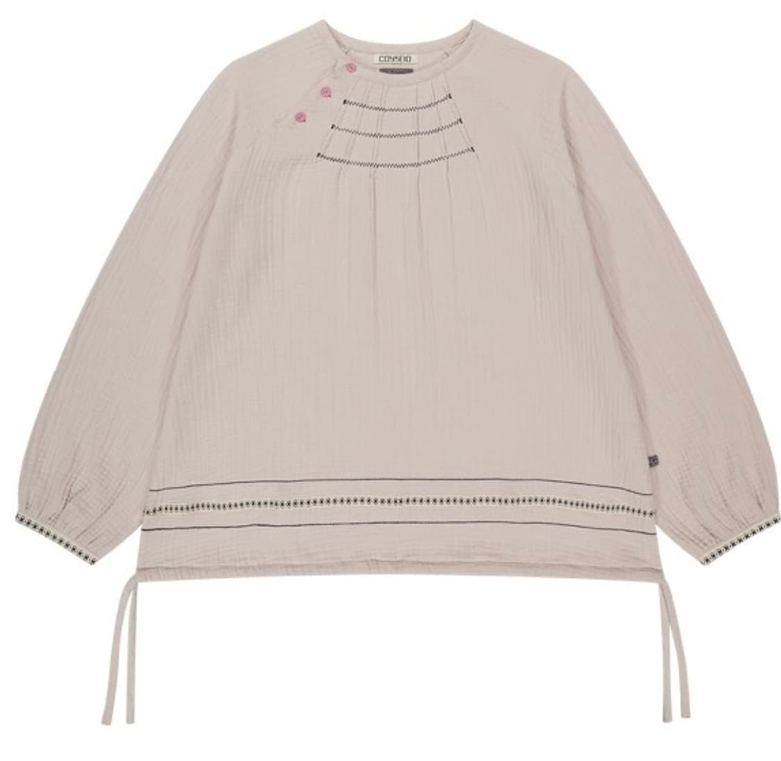 브라이스 핀턱 블라우스 베이지 상품이미지1