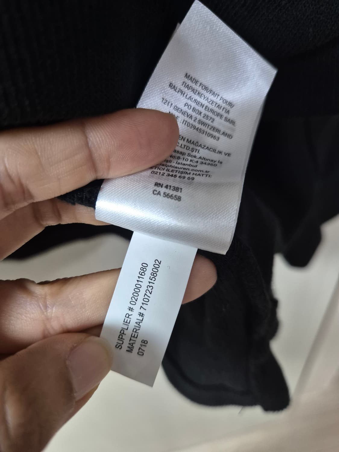 폴로 랄프로렌 블랙 하프넥 니트 긴팔티 XL 상품이미지9