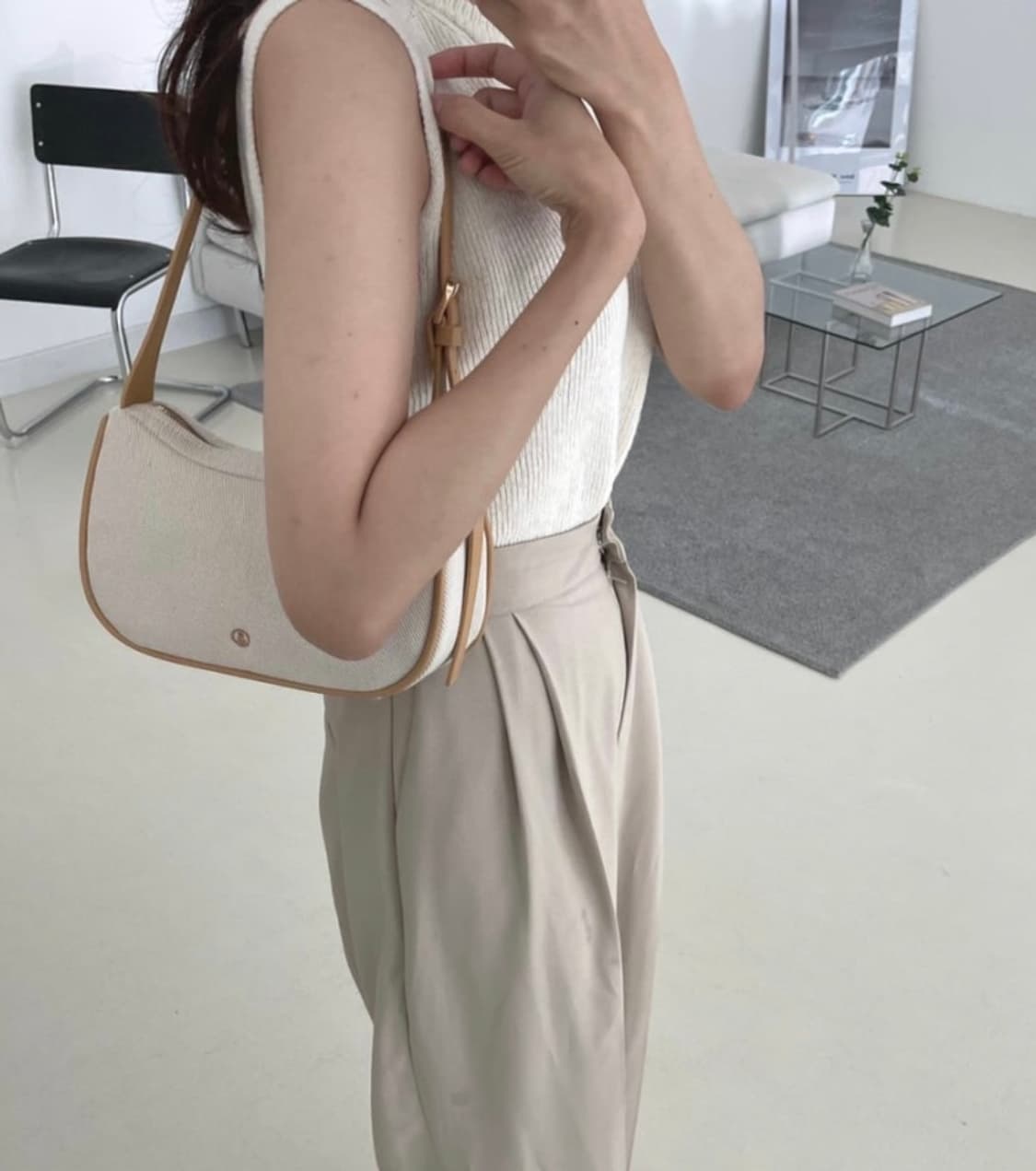 스탠드오일 보우백 미니 코튼베이지 상품이미지3
