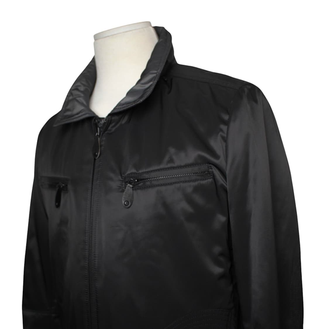 타임 포스트모던 블랙 폴리 새틴 남성 자켓 100 상품이미지4