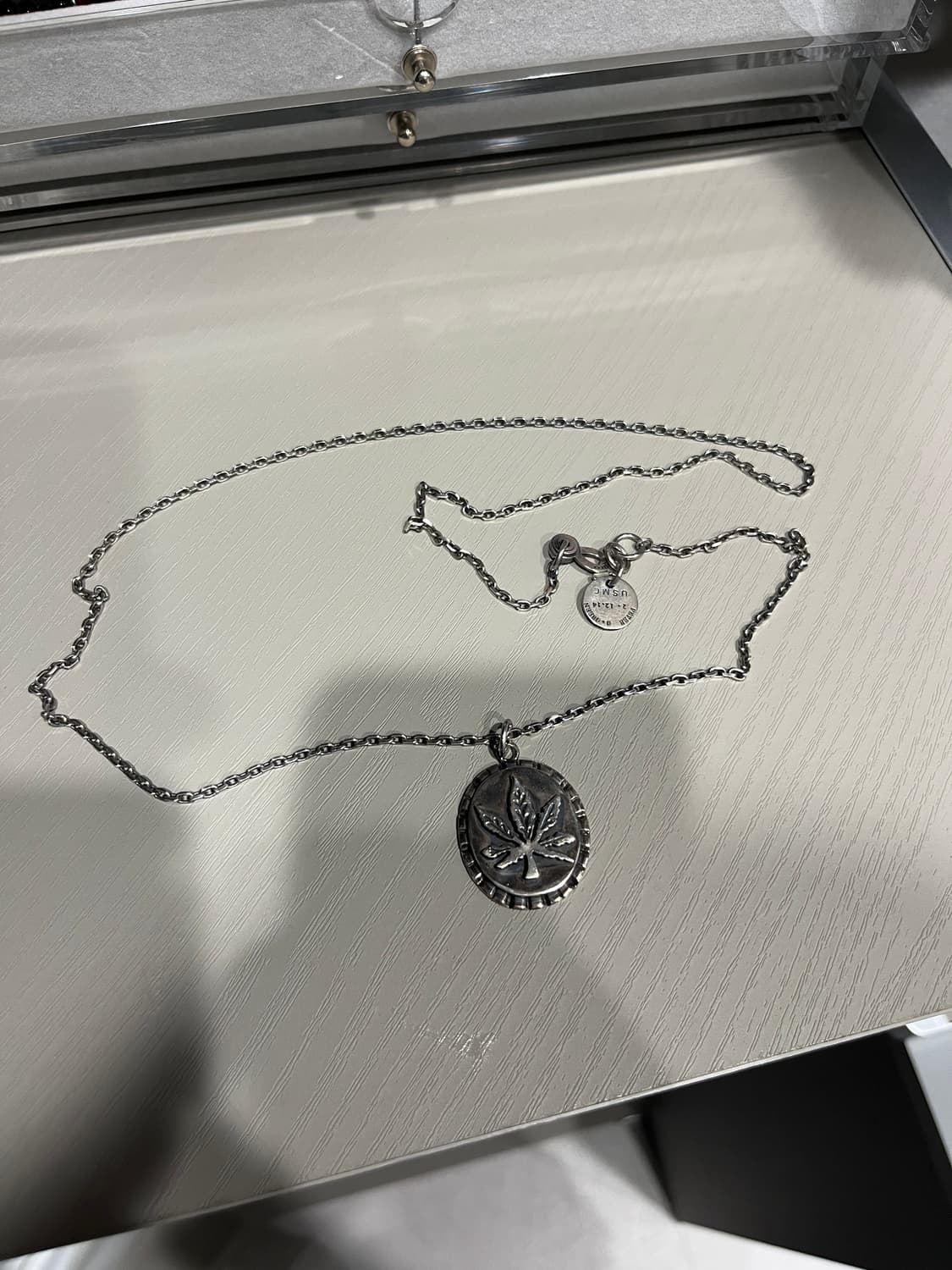 에이징씨씨씨 실버 목걸이 판매. 상품이미지1