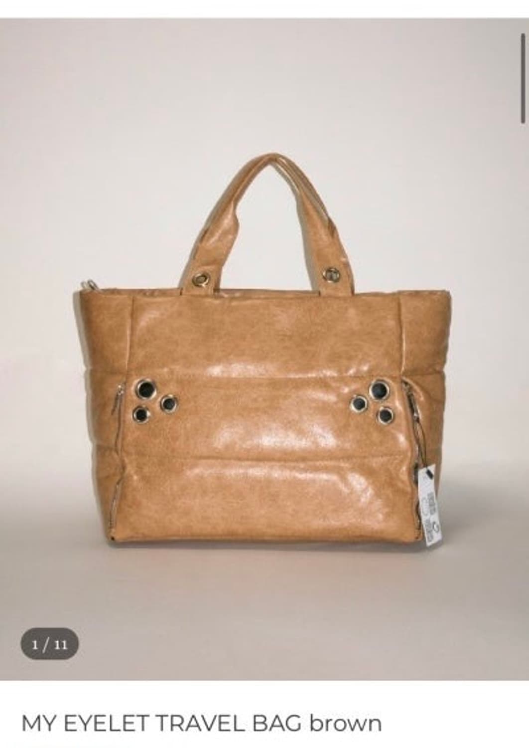 쿨사이드옵더필로우 트래블백 브라운 상품이미지1