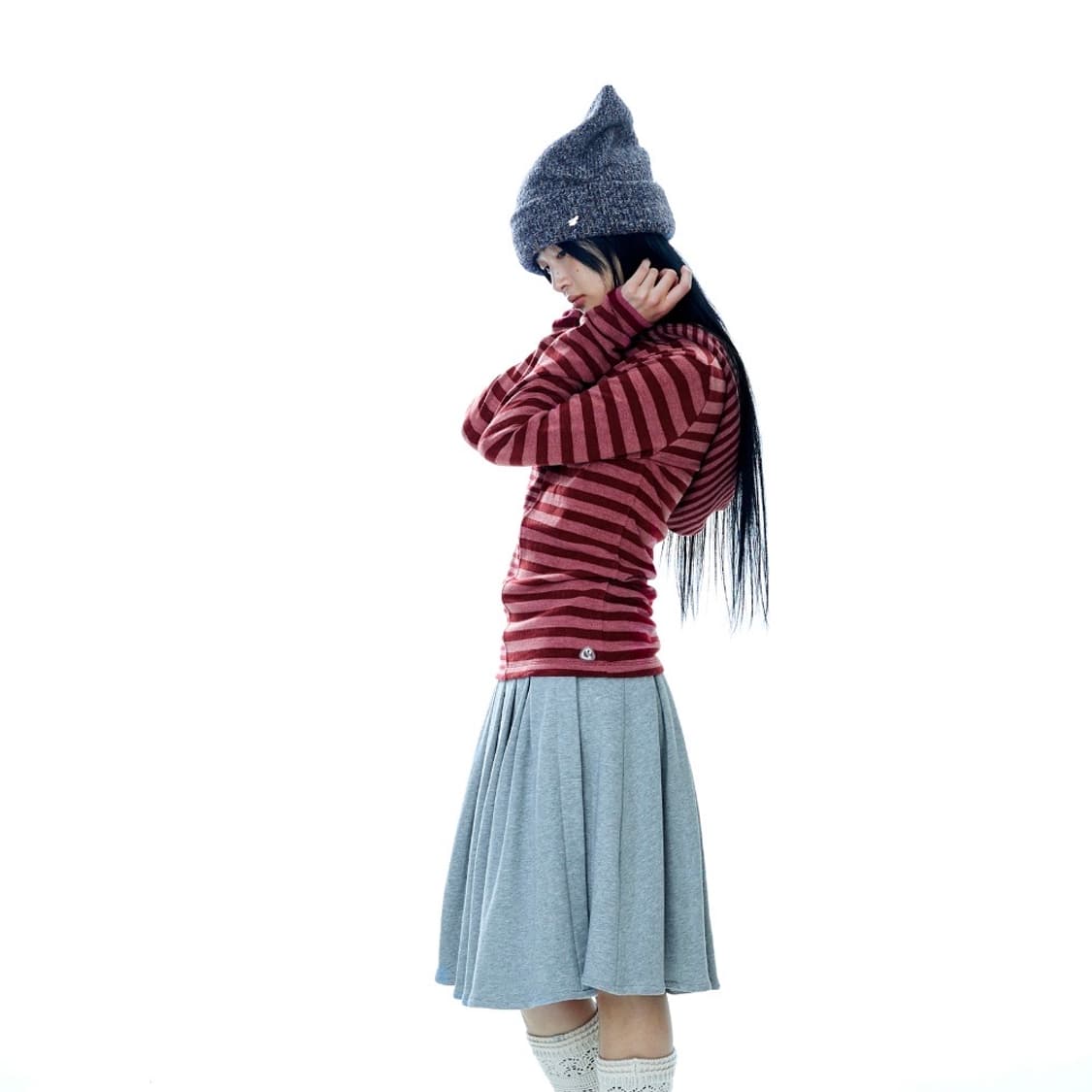 coyseio 코이세이오 와이드 캣 비니 그레이 상품이미지5