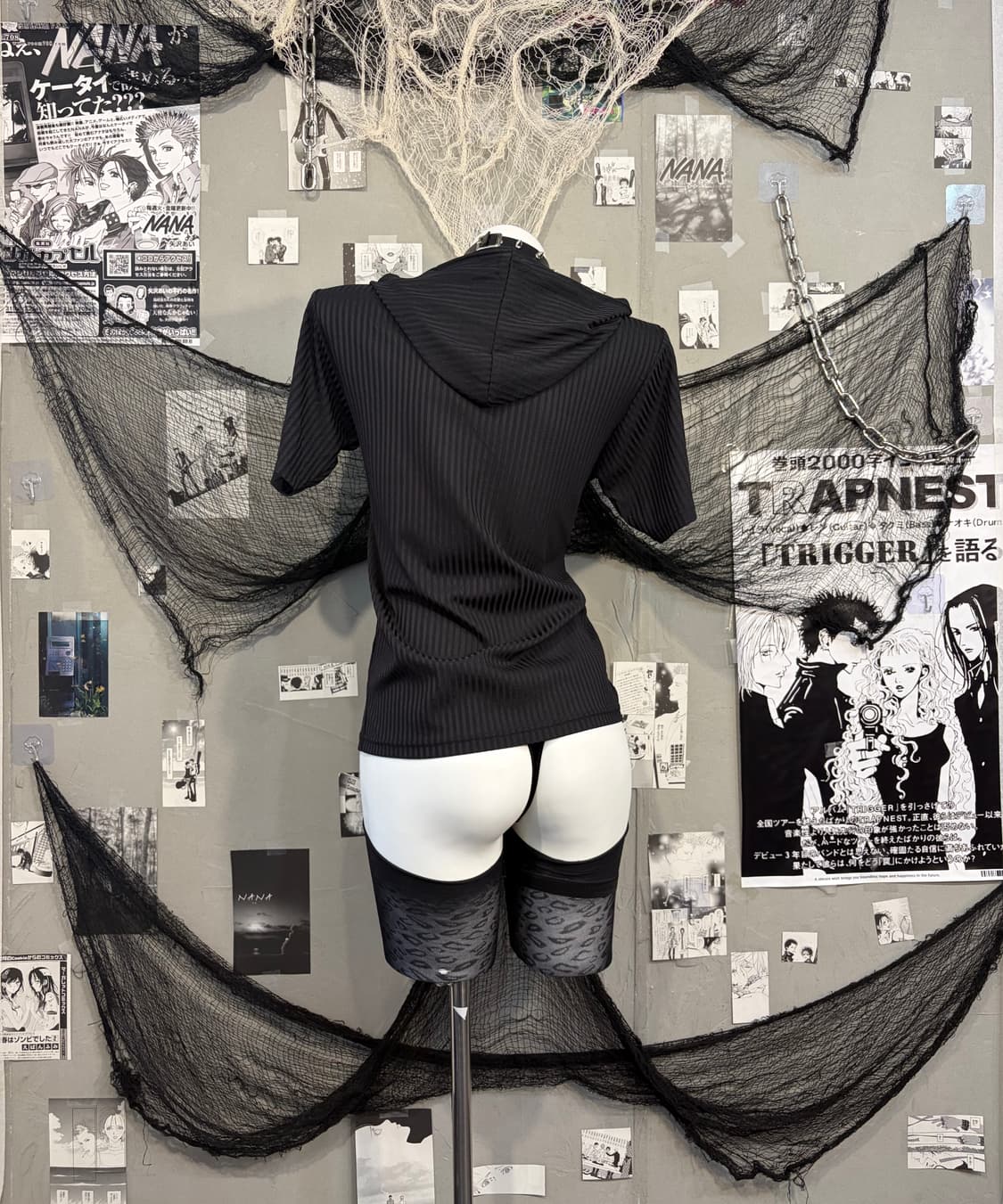 PUNK lettering skull halfsleeve hood zip 상품이미지3