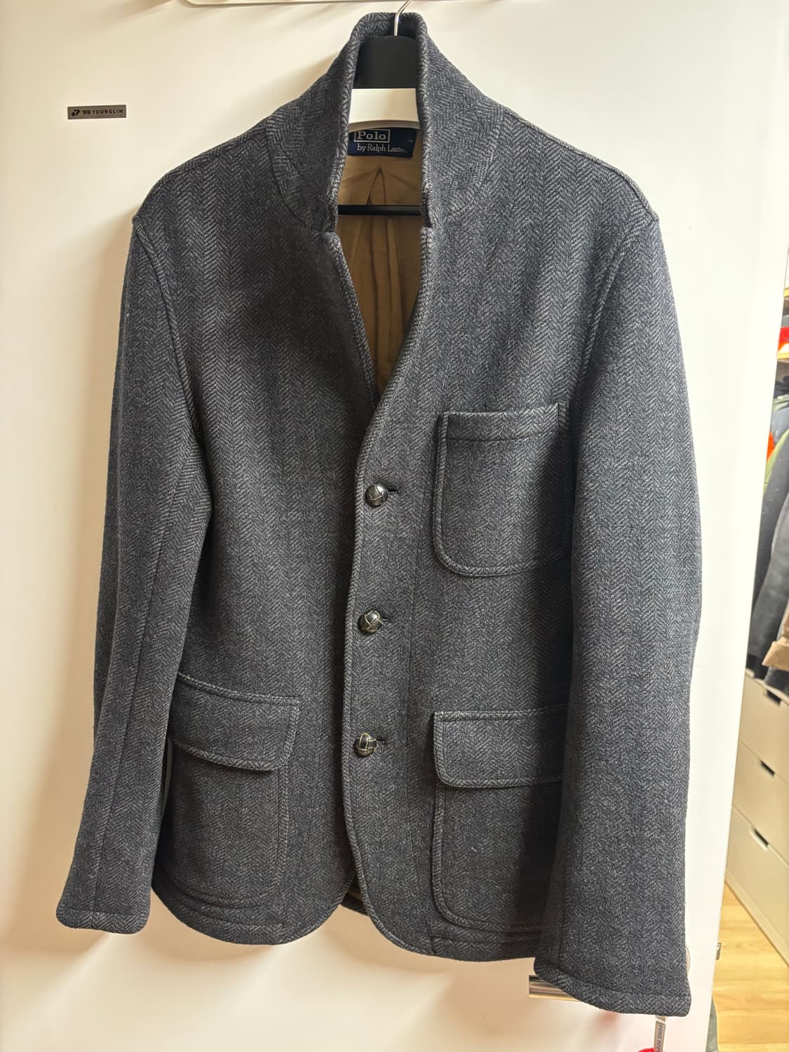 [M] 폴로 랄프로렌 울 헤링본 코트 차콜 상품이미지1