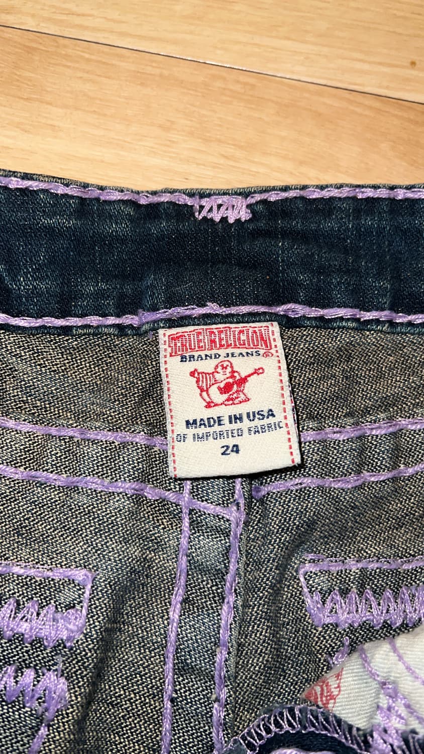 True Religion Purple Stitch Low-Rise Pan 상품이미지7