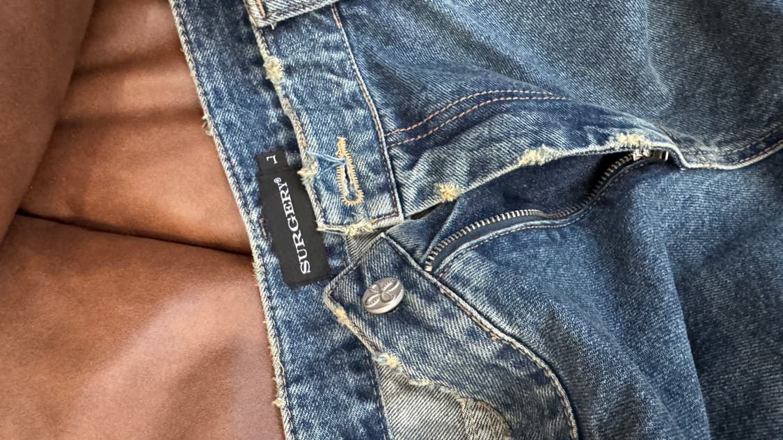 써저리 트위스티드 데님팬츠 L 상품이미지1