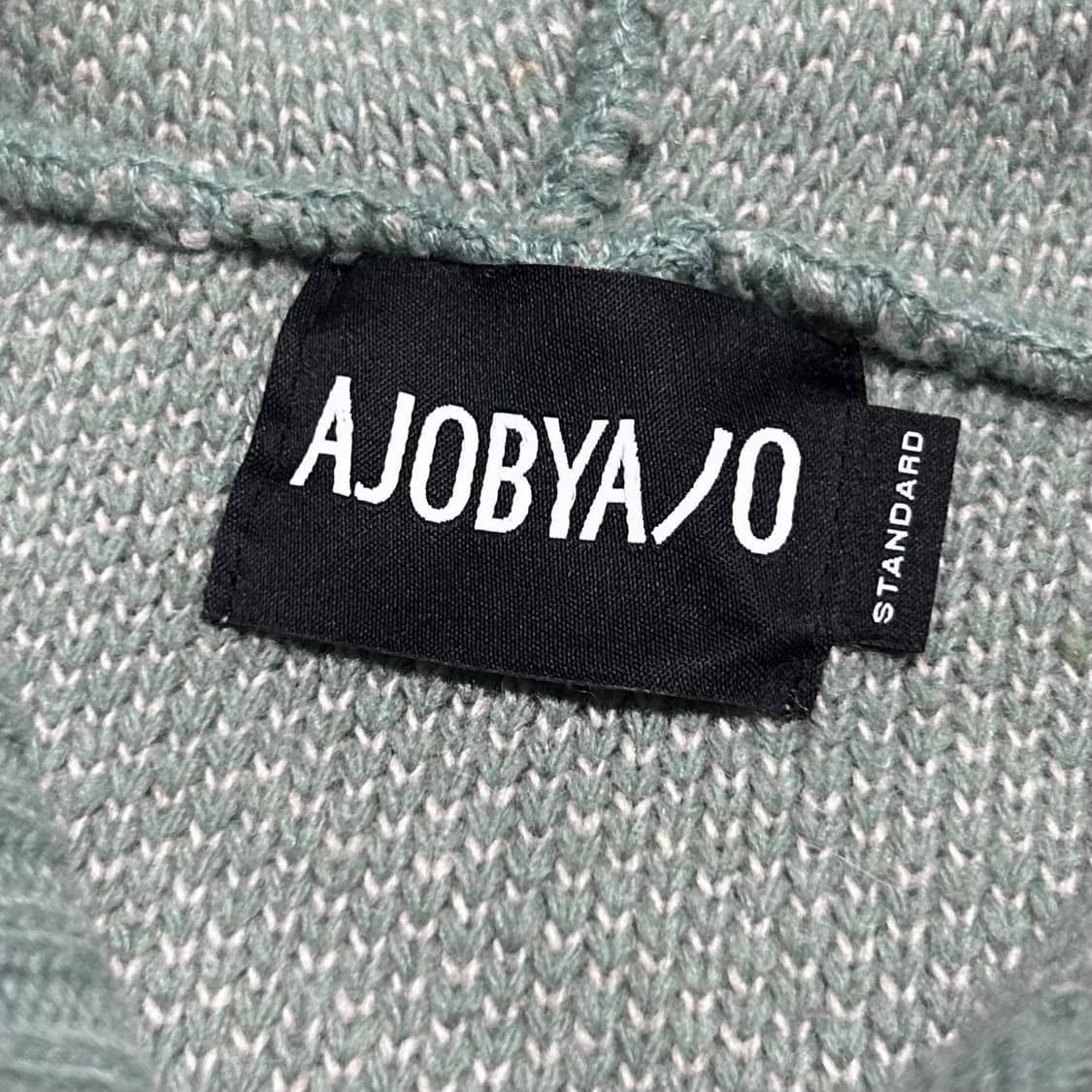 [L] AJOBYAJO 아조바이아조 민트 니트 후드티 상품이미지4