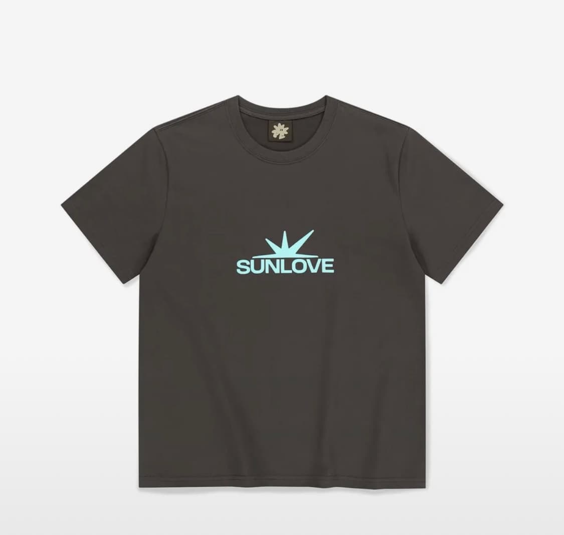 썬러브 반팔 반소매 티셔츠 차콜 상품이미지1