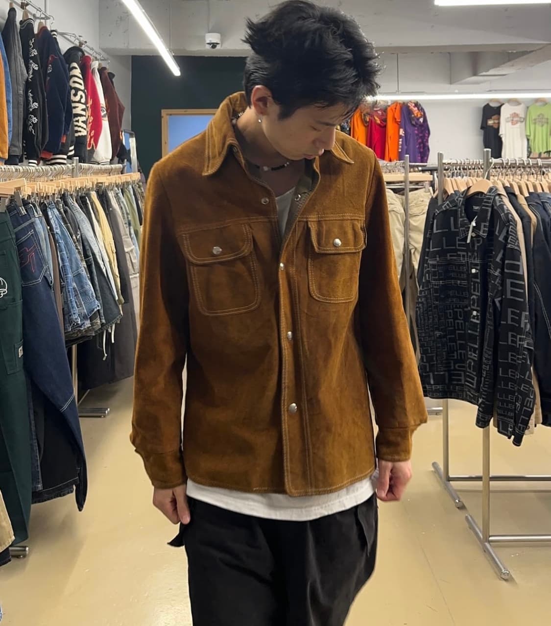 더 레더 샵 브라운 스웨이드 레더 자켓 40 상품이미지6