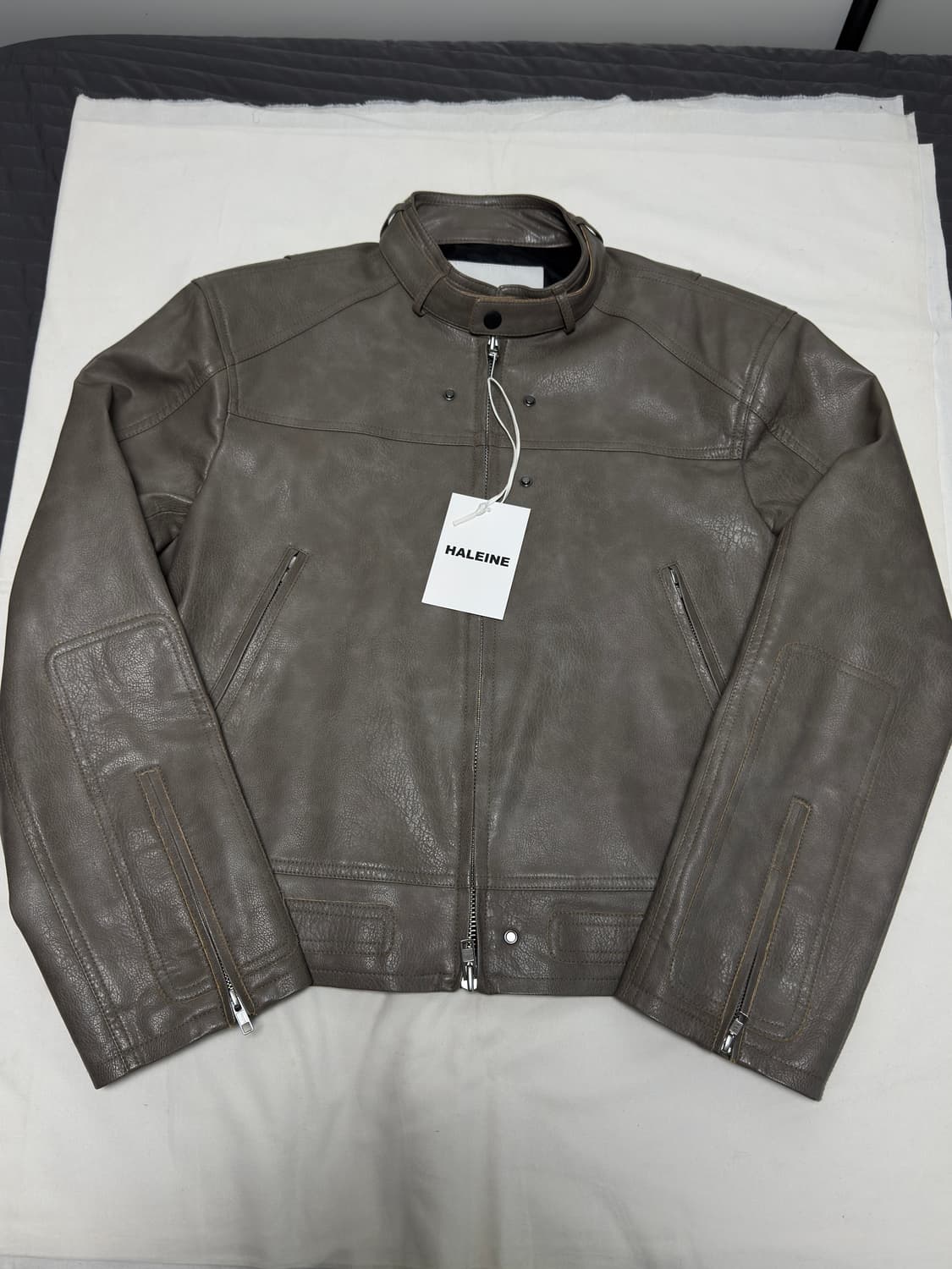 알렌느 / 벨티드 3D 포우레더 바이커 자켓 / 2 상품이미지2