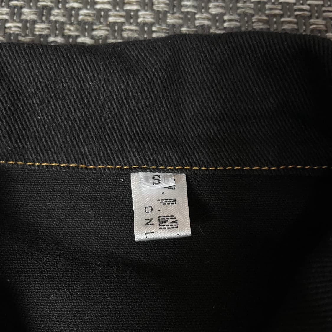 빈티지 블랙 스티치 크롭 데님 자켓 S 상품이미지4