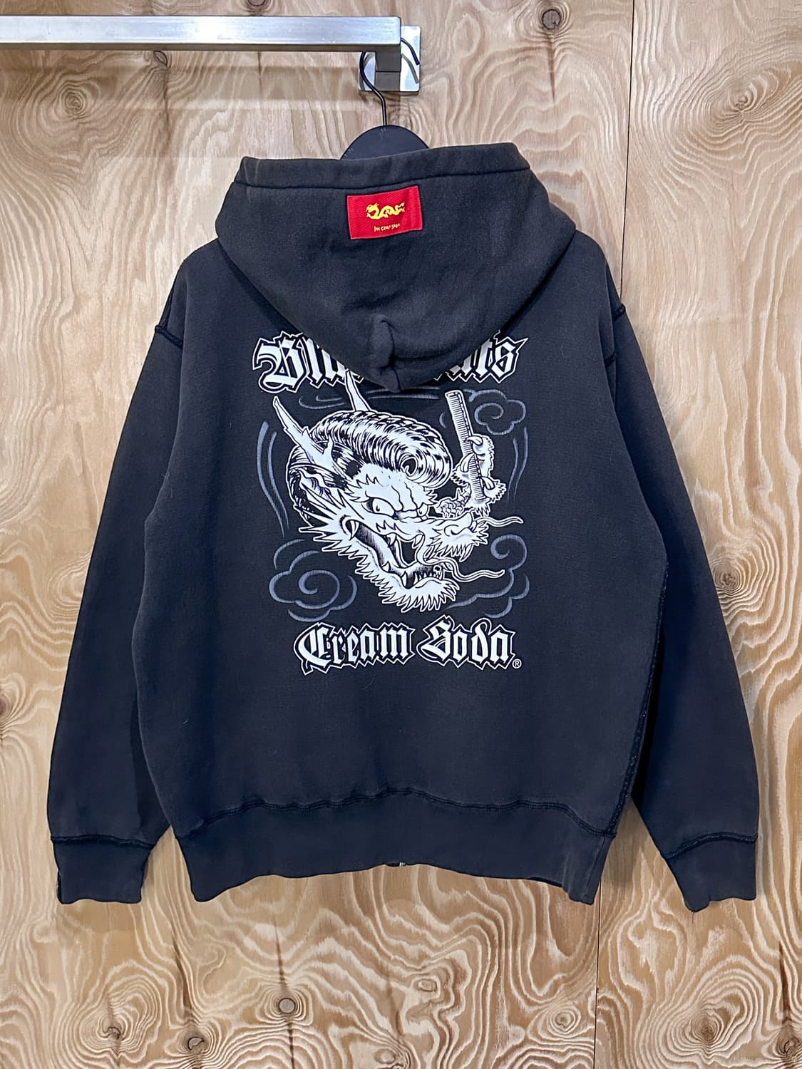 크림소다 락앤롤 드래곤 선페이드 후드집업 상품이미지7
