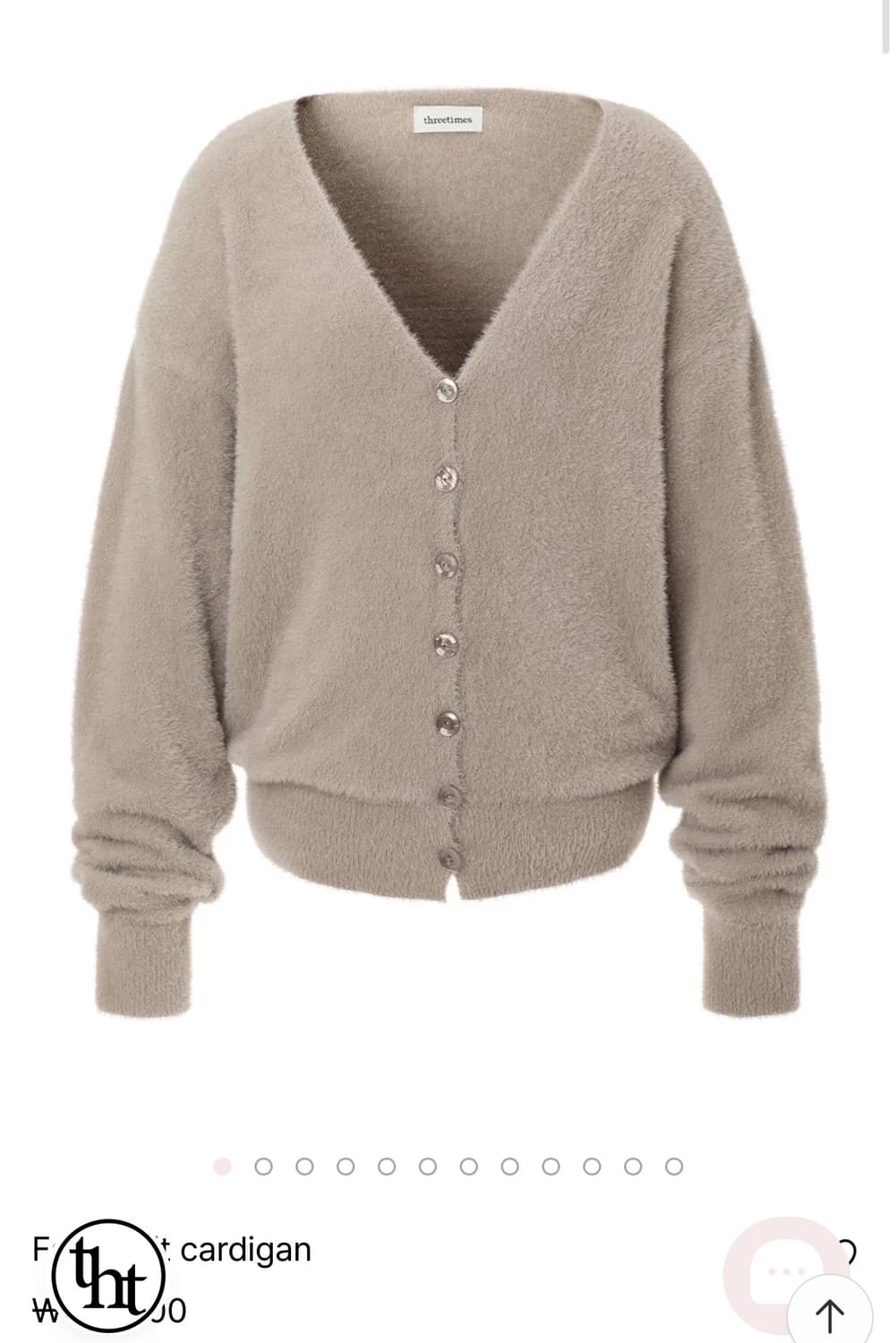 [새상품] 쓰리타임즈 페어리 니트 가디건 브라운 상품이미지1