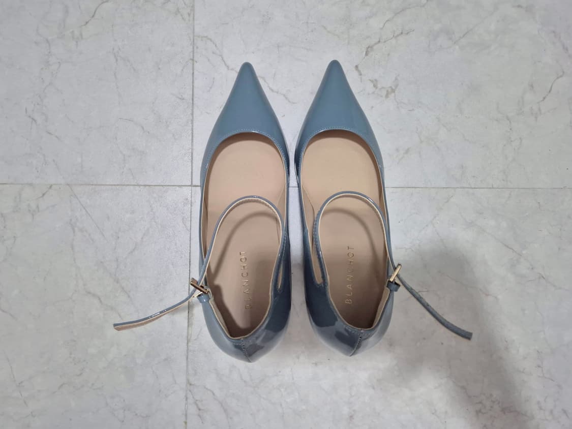 새상품 블랑쇼 레이디 스트랩 힐 Lady strap heel 스카이 블루 상품이미지3