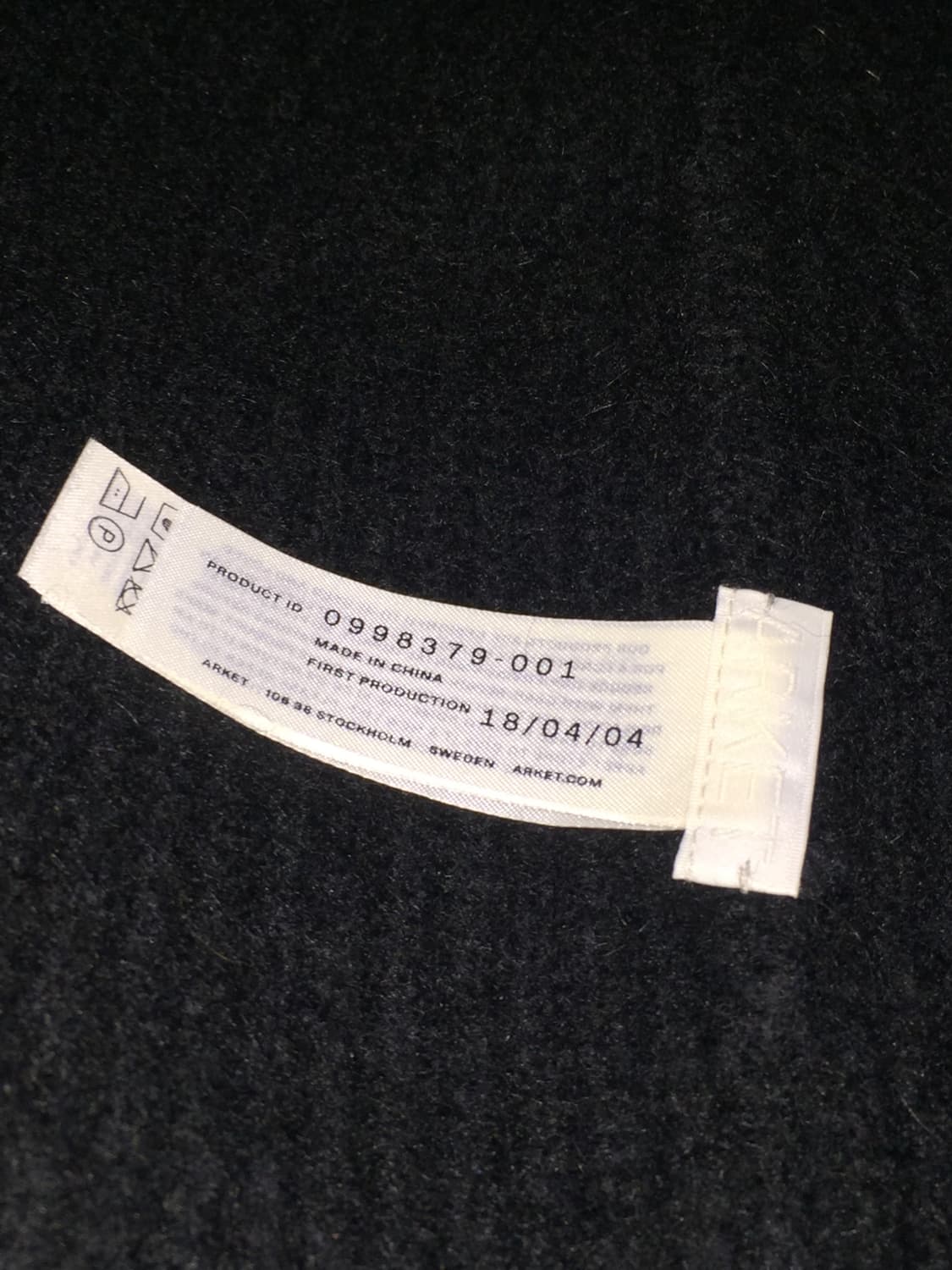 아르켓 울 비니 블랙 새상품 상품이미지2