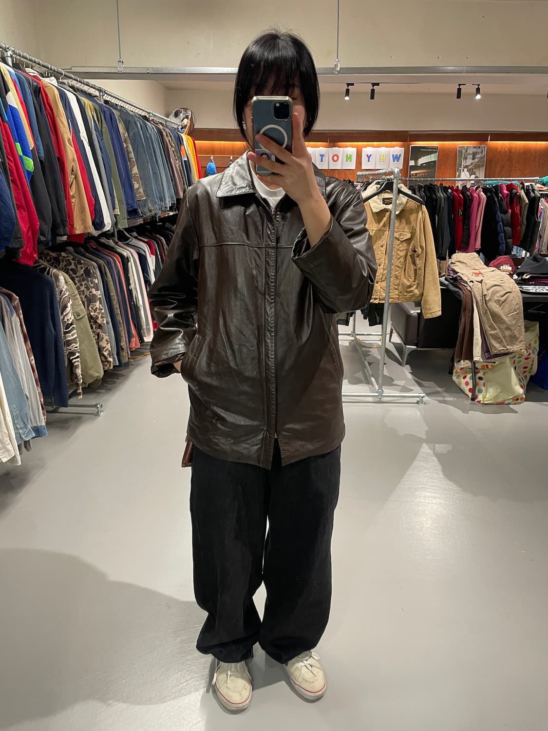 빈티지 여성 소가죽 자켓   상품이미지5