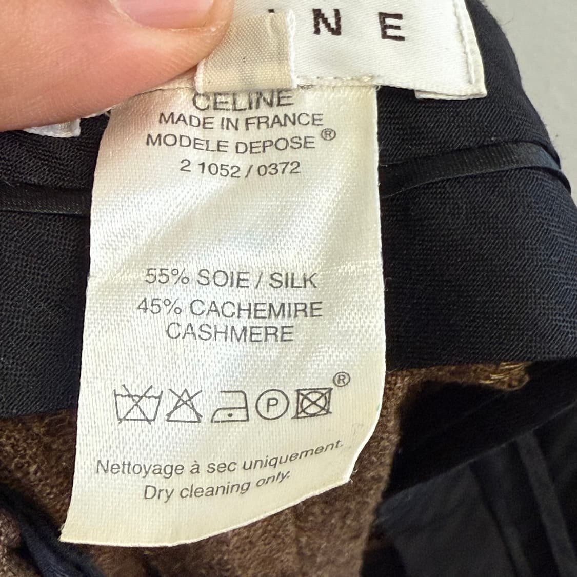 셀린느 여자 실크 캐시미어 다크 브라운 슬렉스 (40) 상품이미지2